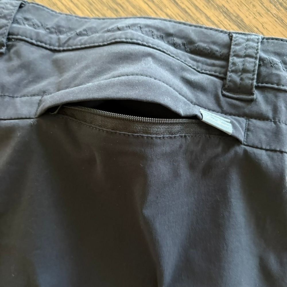 Eddie Bauer Womens Travex Shorts Size 14 Charcoal Black Stretch Hiking Outdoor - Picture 11 of 13